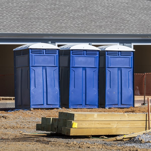 are there any restrictions on what items can be disposed of in the portable toilets in Harveyville